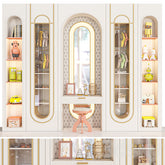 Trueliving 5 Door Fitted Designer wardrobes Laminated Finish & PU Finish with Drawers 8Ft *2Ft *9Ft -2438.4MM X 609MM X 2743.2MM)